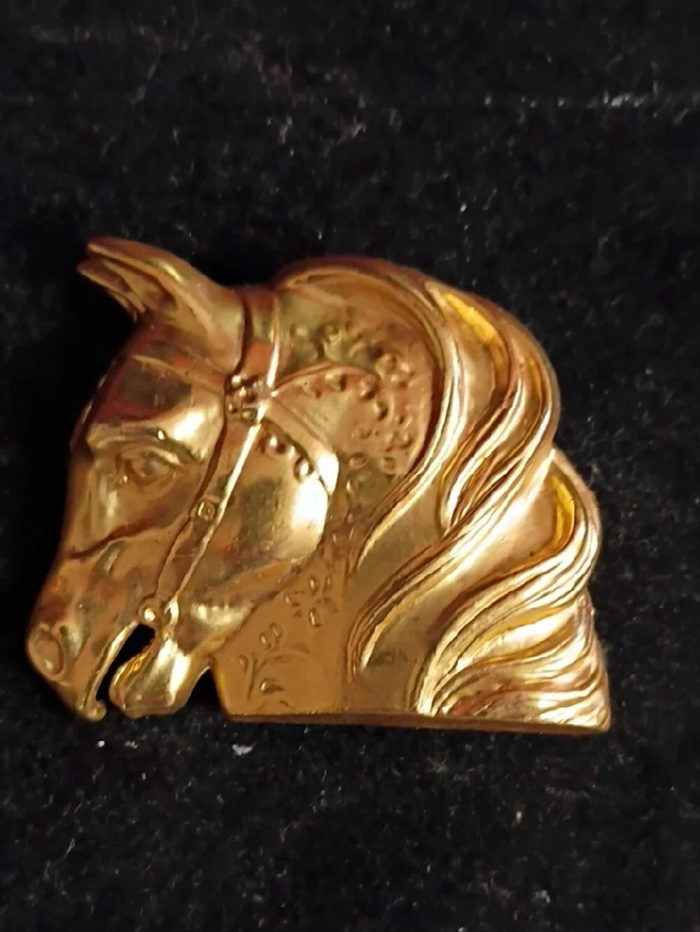 Gold-Tone Horse Head & Cameo Brooch Set - Women’s Jewelry